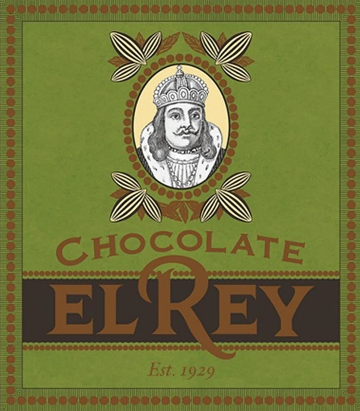Chocolates El Rey anniversary poster &mdash; Est. 1929