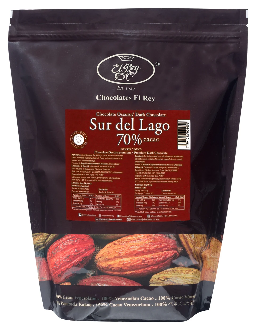 Sur del Lago 70% Dark Chocolate
